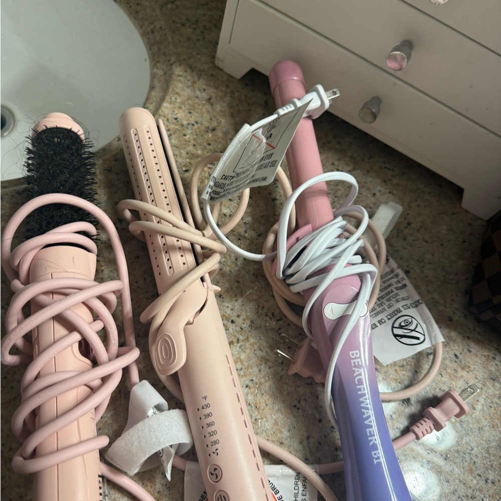 Pink and Purple Hair Styling Set
